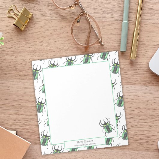 かわいい先生鑑賞甲虫 ノートパッド