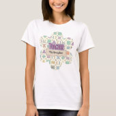 かわいい先生 学校 数学 パターン Tシャツ (正面)