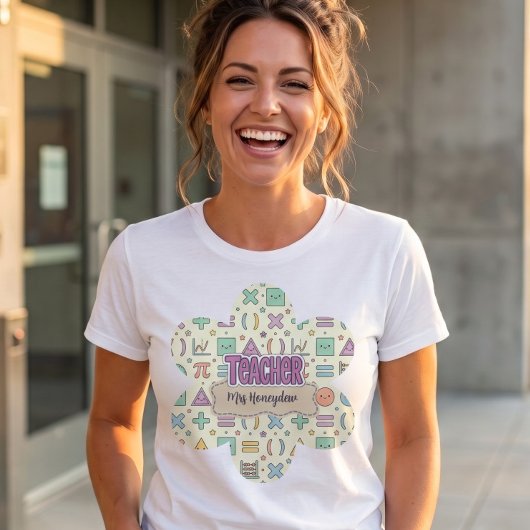 かわいい先生 学校 数学 パターン Tシャツ