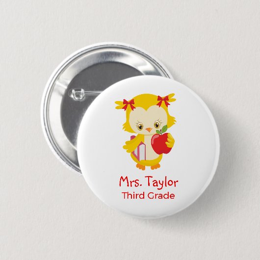 かわいい先生 缶バッジ (正面&裏面)