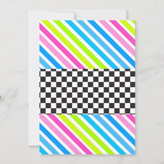 かわいい光彩のパーティーの招待 招待状 (裏面)