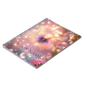 かわいい光沢のある魔法の蝶 ノートブック (左側)