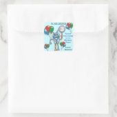 かわいい光沢ロボットパーソナライズされたパーティーシール スクエアシール (バッグ)