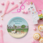 かわいい公園のハッピーバースデー ペーパープレート (パーティー)