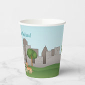 かわいい公園のハッピーバースデー 紙コップ (左)