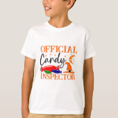 かわいい公式キャンディー検査官の子供 Tシャツ (正面)