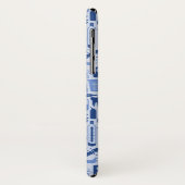 かわいい公認看護師医学パターン青の名前 Case-Mate iPhoneケース (裏面/左)