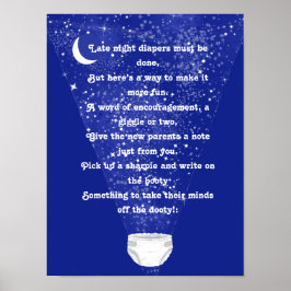 かわいい共同おむつ赤ちゃんシャワー活動 ポスター