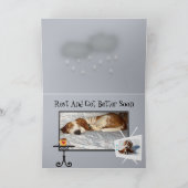 "かわいい具合が悪いバセット犬との健康な"カードを得て下さい カード (内部)