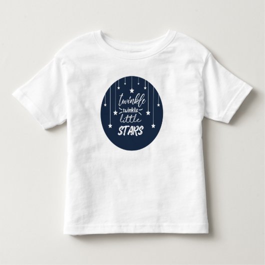 かわいい円のきらめきのきらめき少し星の叙情詩 トドラーTシャツ (正面)