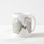 かわいい円のサイ コーヒーマグカップ (正面右)