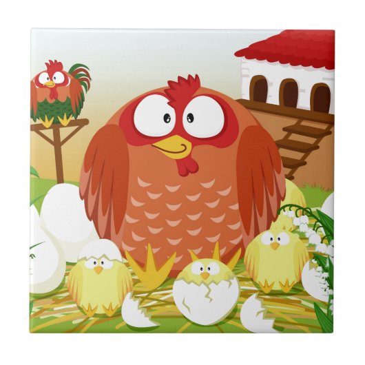 かわいい円のテンプレート タイル (正面)