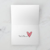 かわいい円グラフの友人と恋人パーソナライズされたたち カード (内部)