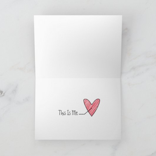 かわいい円グラフの友人と恋人パーソナライズされたたち カード (内部)