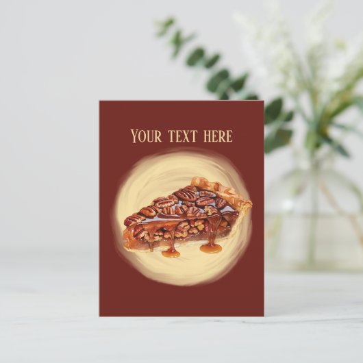 かわいい円グラフの追加メッセージ ポストカード (スタンド正面)