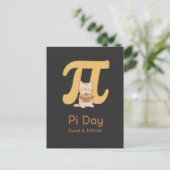 かわいい円周率の日猫Tシャツ シーズンポストカード (スタンド正面)
