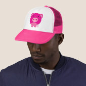 かわいい円形のブタの漫画 キャップ (インサイチュ)