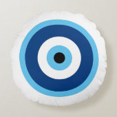 かわいい円（青と紫） ラウンドクッション (正面)