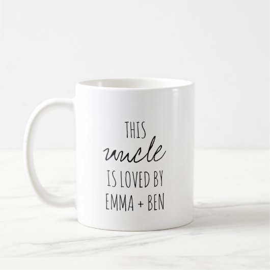 かわいい写真のおじさんプレゼントwith写真 コーヒーマグカップ (左)