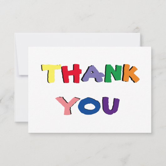 かわいい写真のカード サンキューカード (裏面)