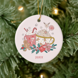 かわいい写真のクリスマスオーナメント セラミックオーナメント