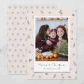 かわいい写真のクリスマス シーズンカード (正面/裏面)