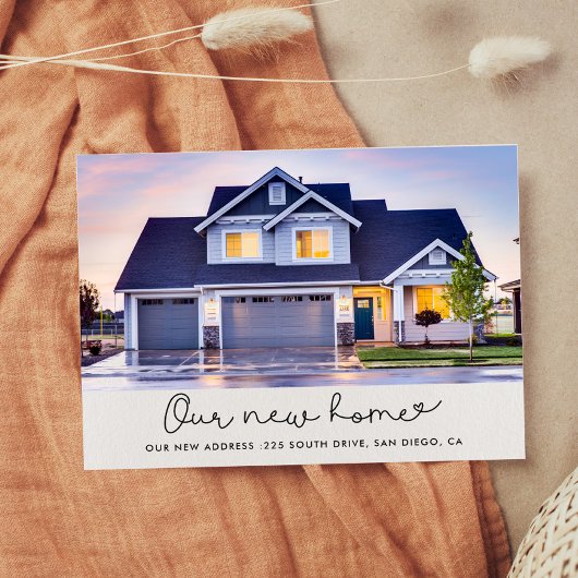 かわいい写真の動く告知 ポストカード