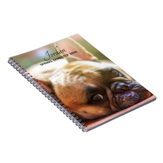 かわいい写真を追加する名前Bulldog フランスの ノートブック (右側)