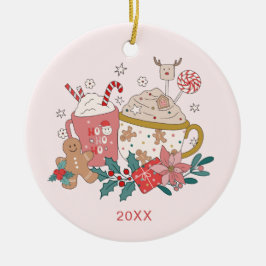 かわいい写真クリスマスの飾り セラミックオーナメント