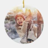 かわいい写真クリスマスの飾り セラミックオーナメント (裏面)