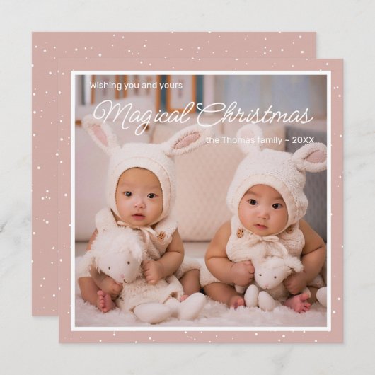 かわいい写真クリスマスカード シーズンカード (正面/裏面)