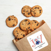 かわいい写真クリスマスジョイタイポグラフィ スクエアシール