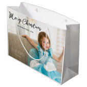 かわいい写真クリスマス挨拶抱き枕 ラージペーパーバッグ (裏面アングル)