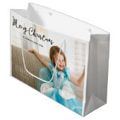 かわいい写真クリスマス挨拶抱き枕 ラージペーパーバッグ (正面アングル)