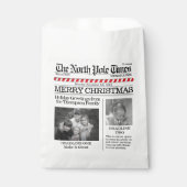かわいい写真クリスマス新聞カスタム フェイバーバッグ (正面)