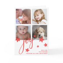 かわいい写真コラージュ赤い喜びクリスマス