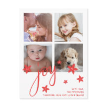 かわいい写真コラージュ赤い喜びクリスマス