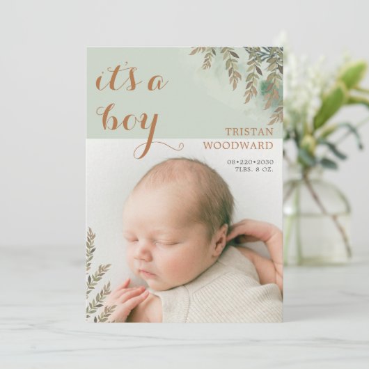 かわいい写真セージココアボーイ誕生のお知らせ (スタンド正面)