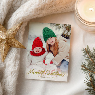 かわいい写真ハッピーホリデイズスノーフレーククリスマス ポストカード