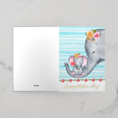 かわいい写真ハッピー・マザー・デー 箔シーズンカード (外側レイダウン)