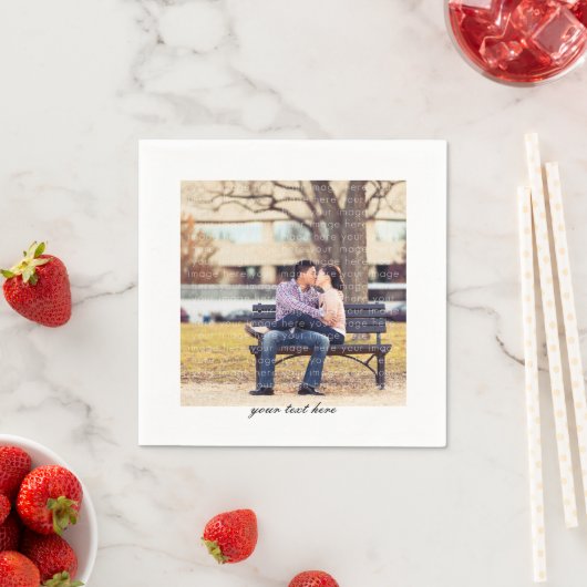 かわいい写真パーティーナプキン スタンダードカクテルナプキン (インサイチュ)