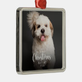 かわいい写真マイ初めてのクリスマスペットオーナメント メタルオーナメント (右)