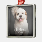 かわいい写真マイ初めてのクリスマスペットオーナメント メタルオーナメント (左)
