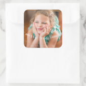 かわいい写真メリークリスマススススススススクエア スクエアシール (バッグ)