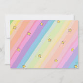 かわいい写真ユニコーン猫子供の誕生日パーティー 招待状 (裏面)