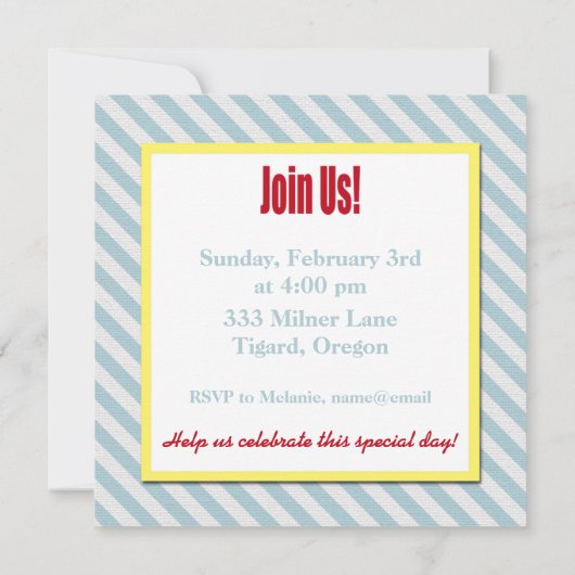 かわいい写真ヴィンテージ一年目誕生日招待状 招待状 (裏面)