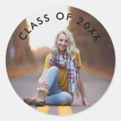 かわいい写真卒業封筒用シール ラウンドシール (正面)