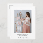 かわいい写真妊娠 案内ポストカード (正面/裏面)