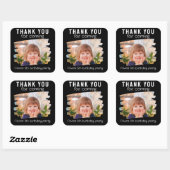 かわいい写真子供の誕生日パーティーありがとうございました スクエアシール (シート)