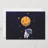 かわいい写真宇宙テーマ任意の年齢誕生日 サンキューカード (裏面)